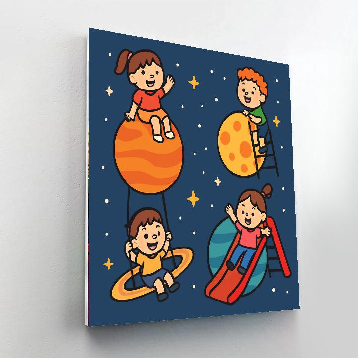 Pocket Planet Playground Paint by numbers kits