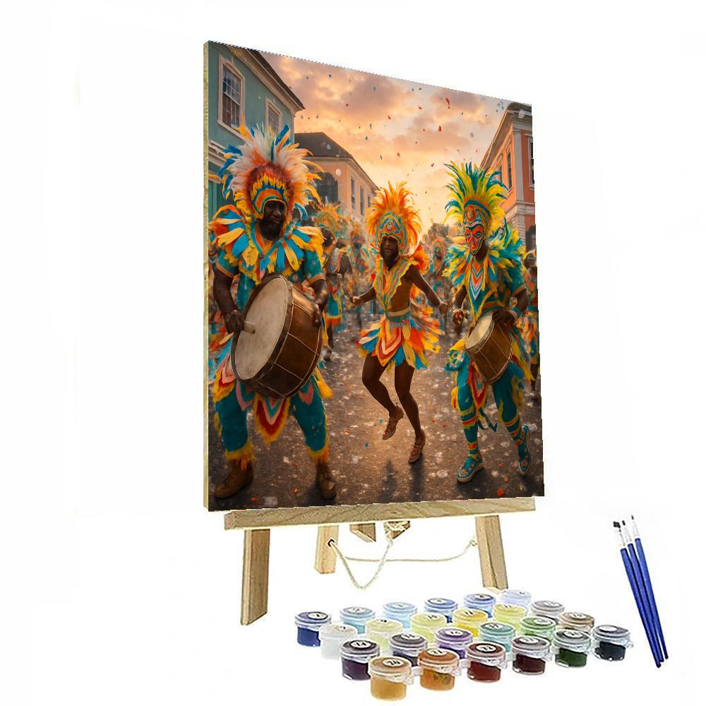 Junkanoo Parade Nassau Street paint by color
