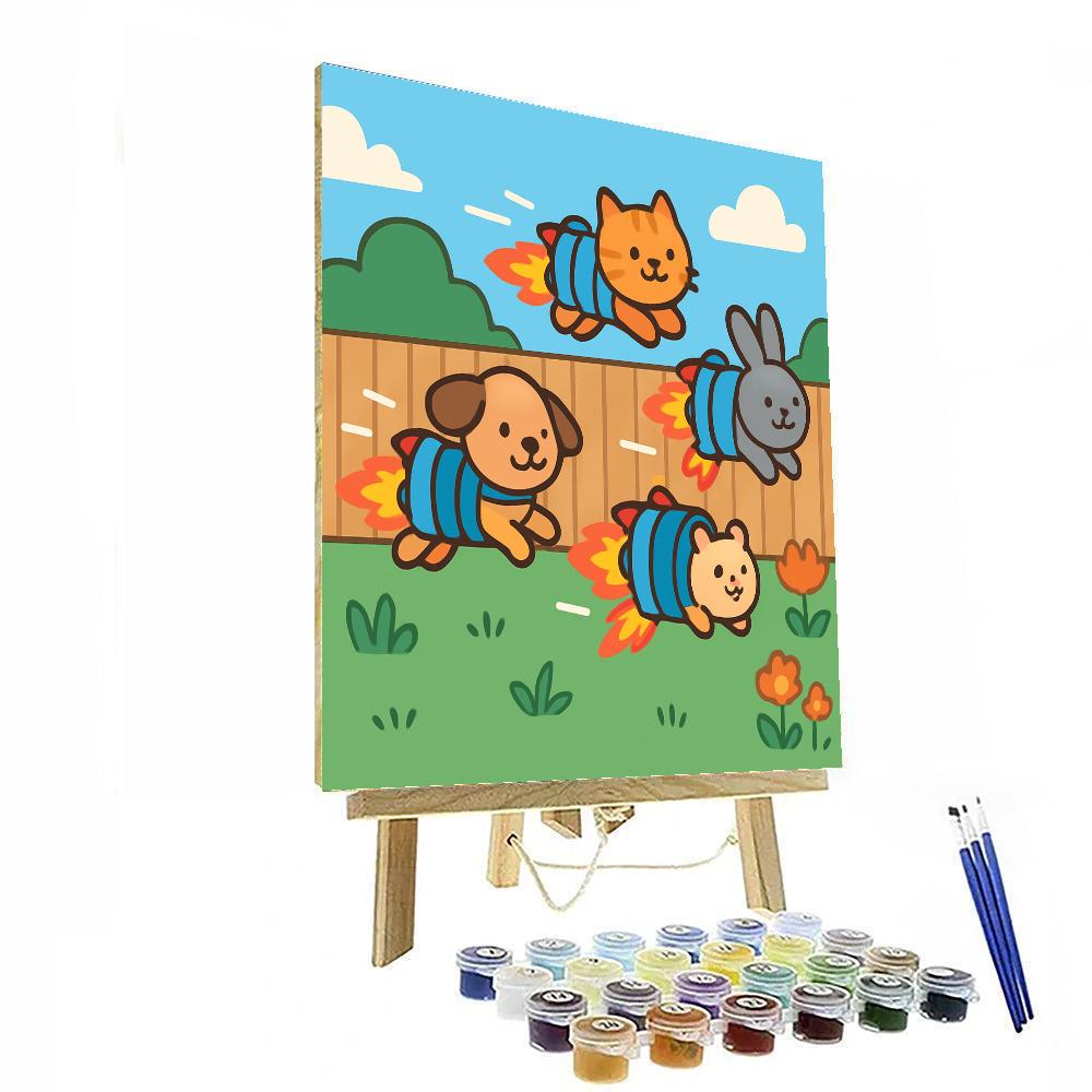 Pocket Rocket Pets paint by numbers