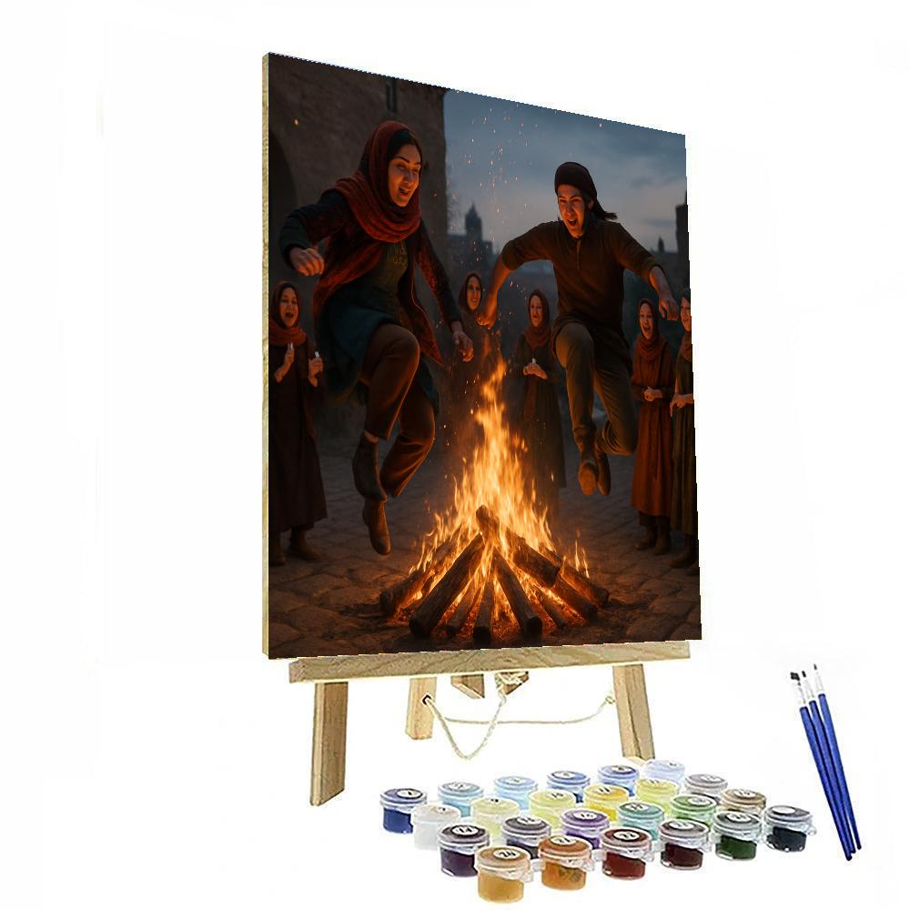Nowruz Fire Jumping Chaharshanbe Suri Painting by numbers kit