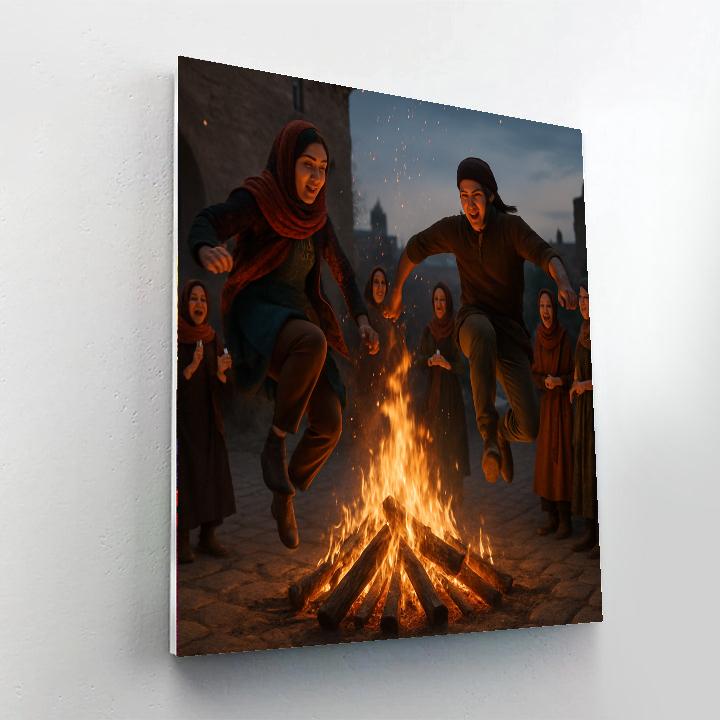 Nowruz Fire Jumping Chaharshanbe Suri Painting by numbers kit