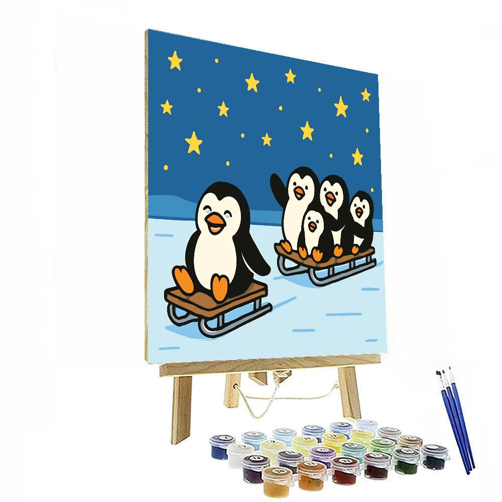 Polar Star Sledders DIY paint by numbers