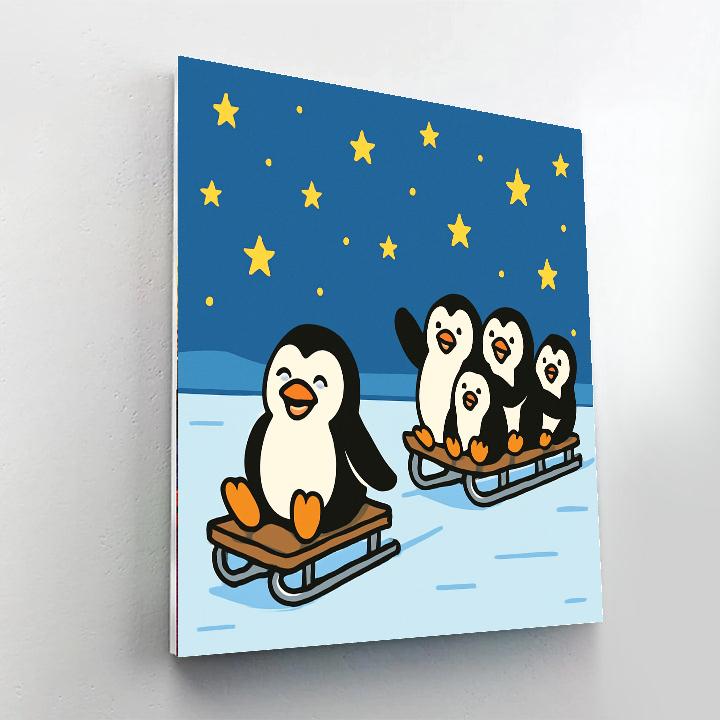 Polar Star Sledders DIY paint by numbers