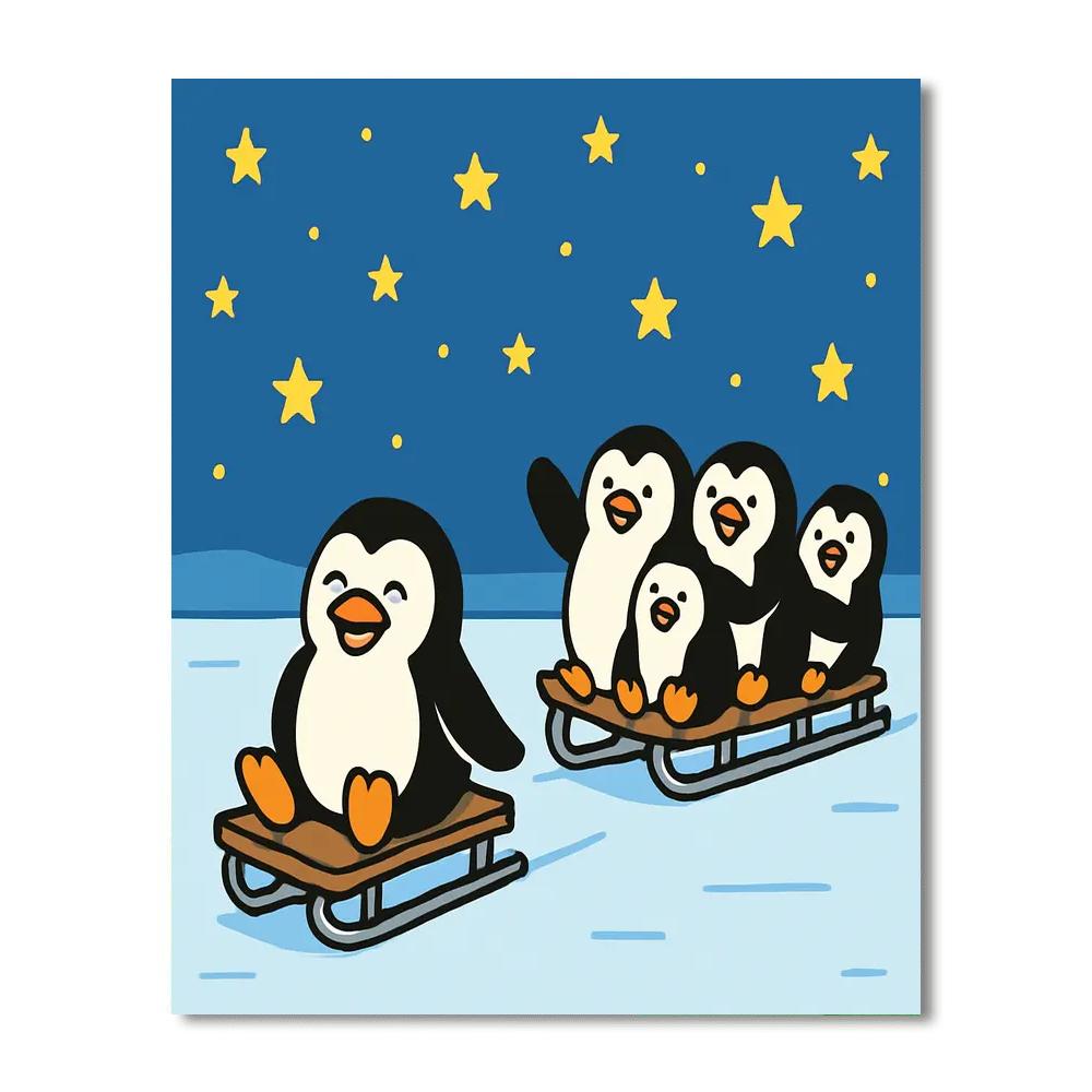 Polar Star Sledders DIY paint by numbers