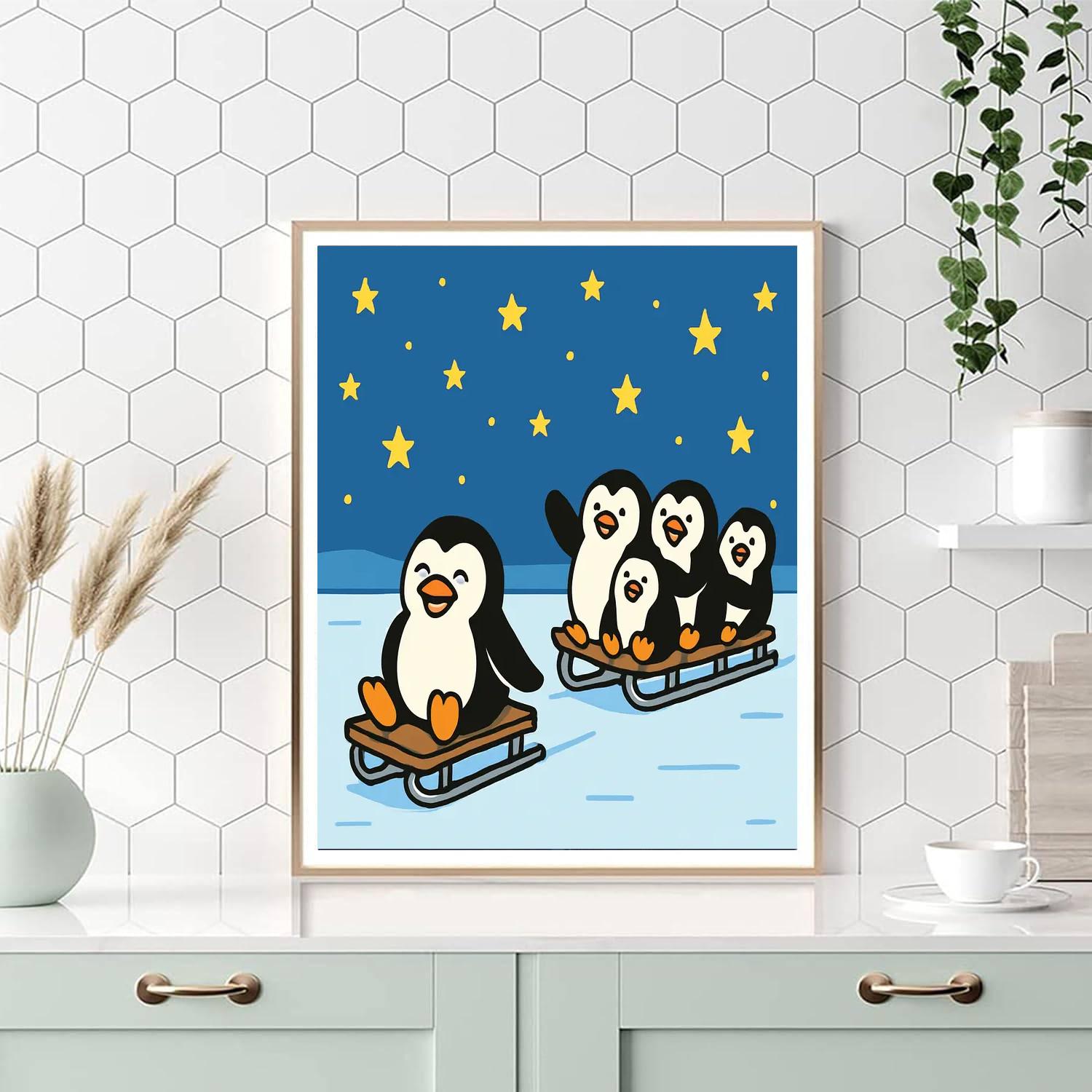 Polar Star Sledders DIY paint by numbers