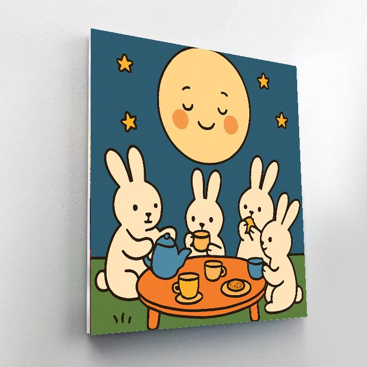 Moonlight Tea Party Painting by numbers kit