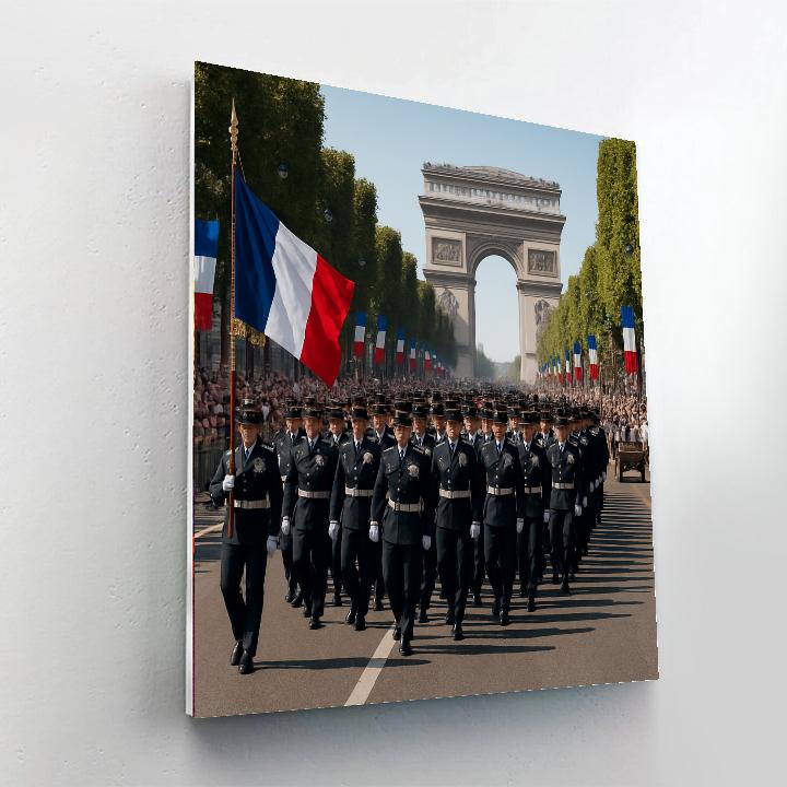 Bastille Day Military Parade Paris Painting by numbers kit