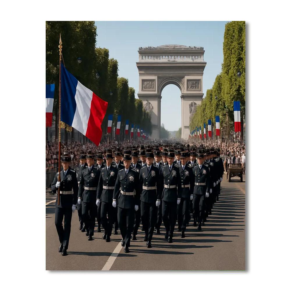 Bastille Day Military Parade Paris Painting by numbers kit