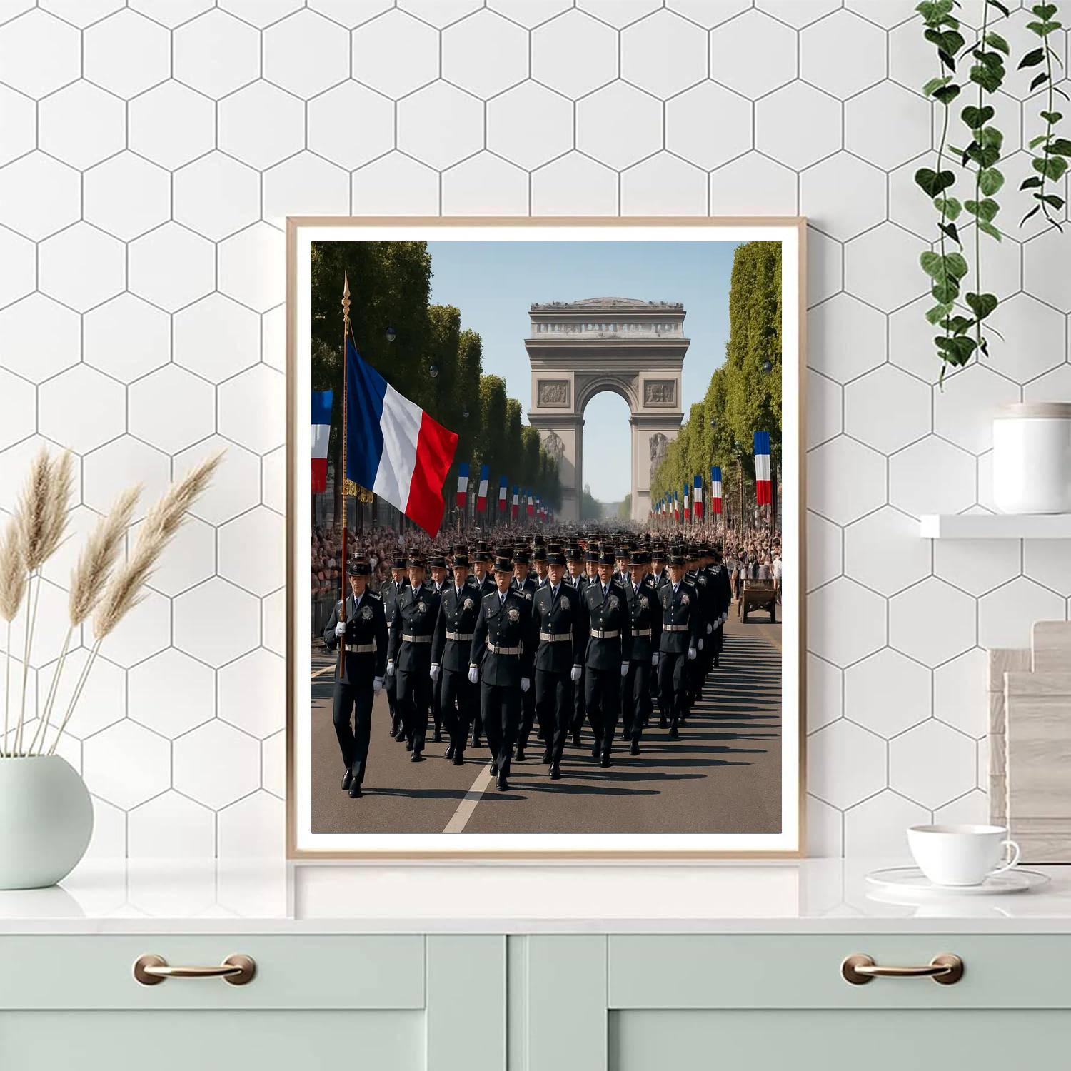 Bastille Day Military Parade Paris Painting by numbers kit