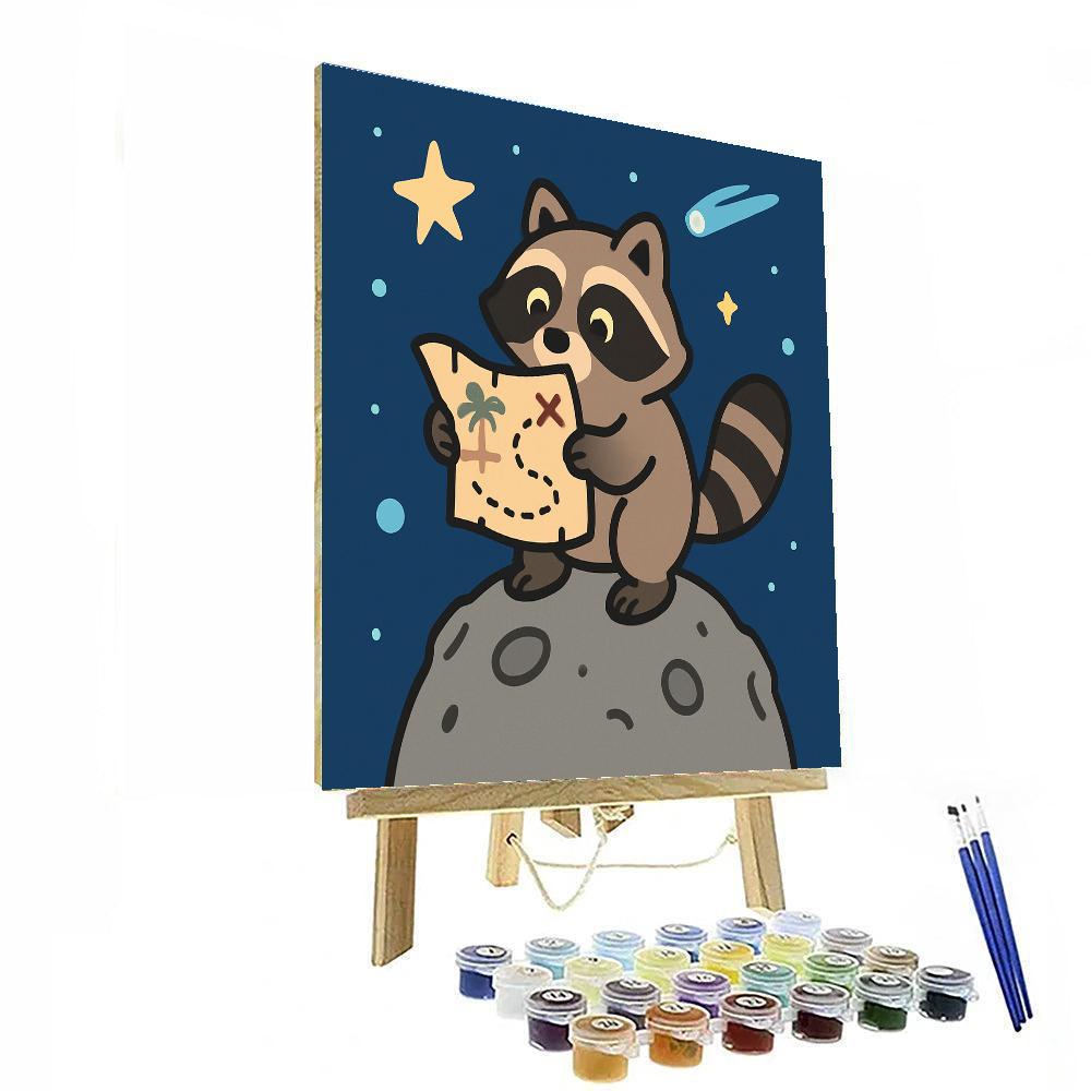 Treasure Comet Map Number painting