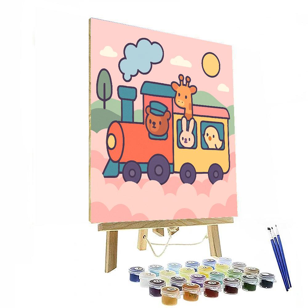 Friendly Foggy Train paint by color