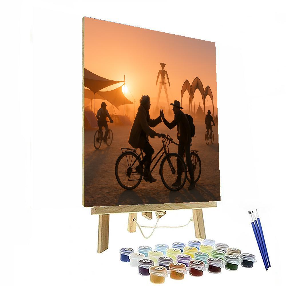 Burning Man Playa Sunrise Camp Paint by numbers kits