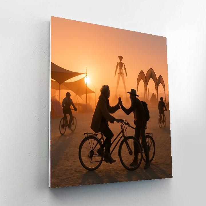 Burning Man Playa Sunrise Camp Paint by numbers kits