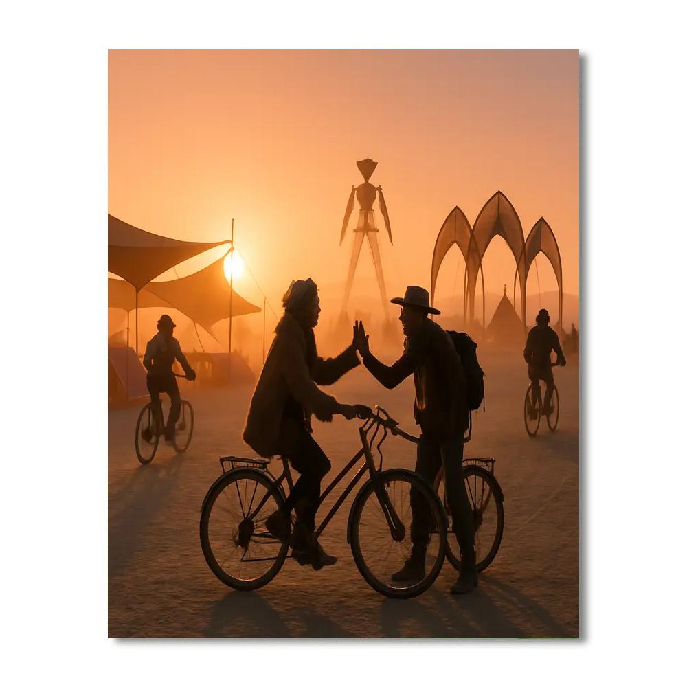 Burning Man Playa Sunrise Camp Paint by numbers kits