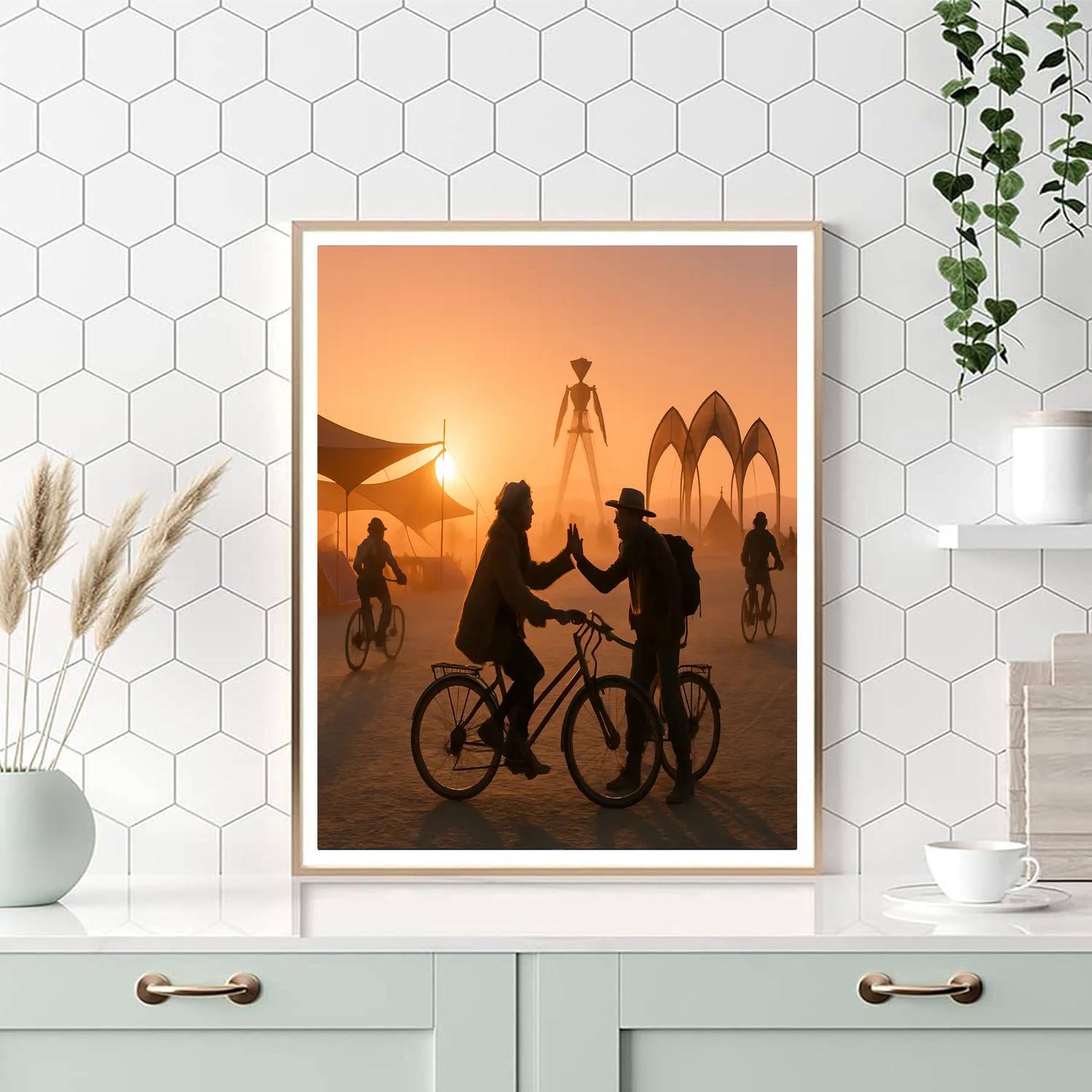 Burning Man Playa Sunrise Camp Paint by numbers kits