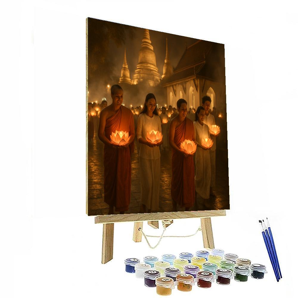 Vesak Buddha Lantern Parade paint by color