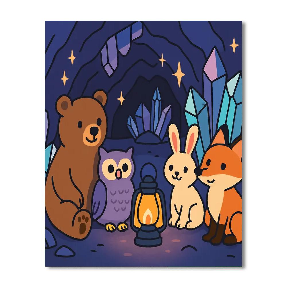 Crystal Cave Camp paint by number