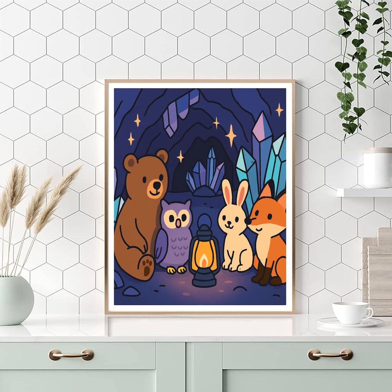 Crystal Cave Camp paint by number