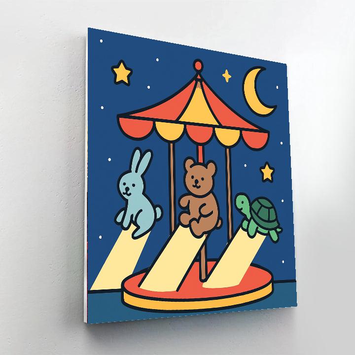 Moonbeam Carousel paint by number