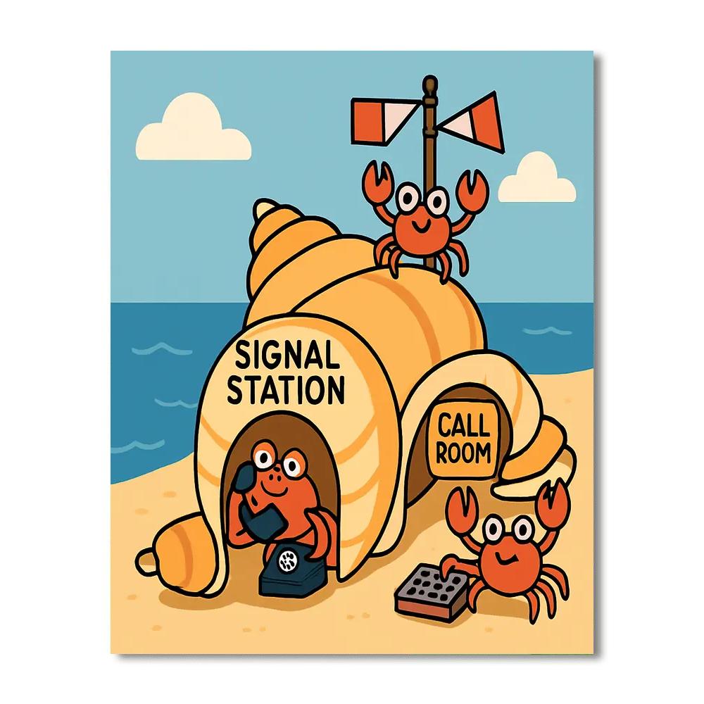Seashell Signal Station paint by color