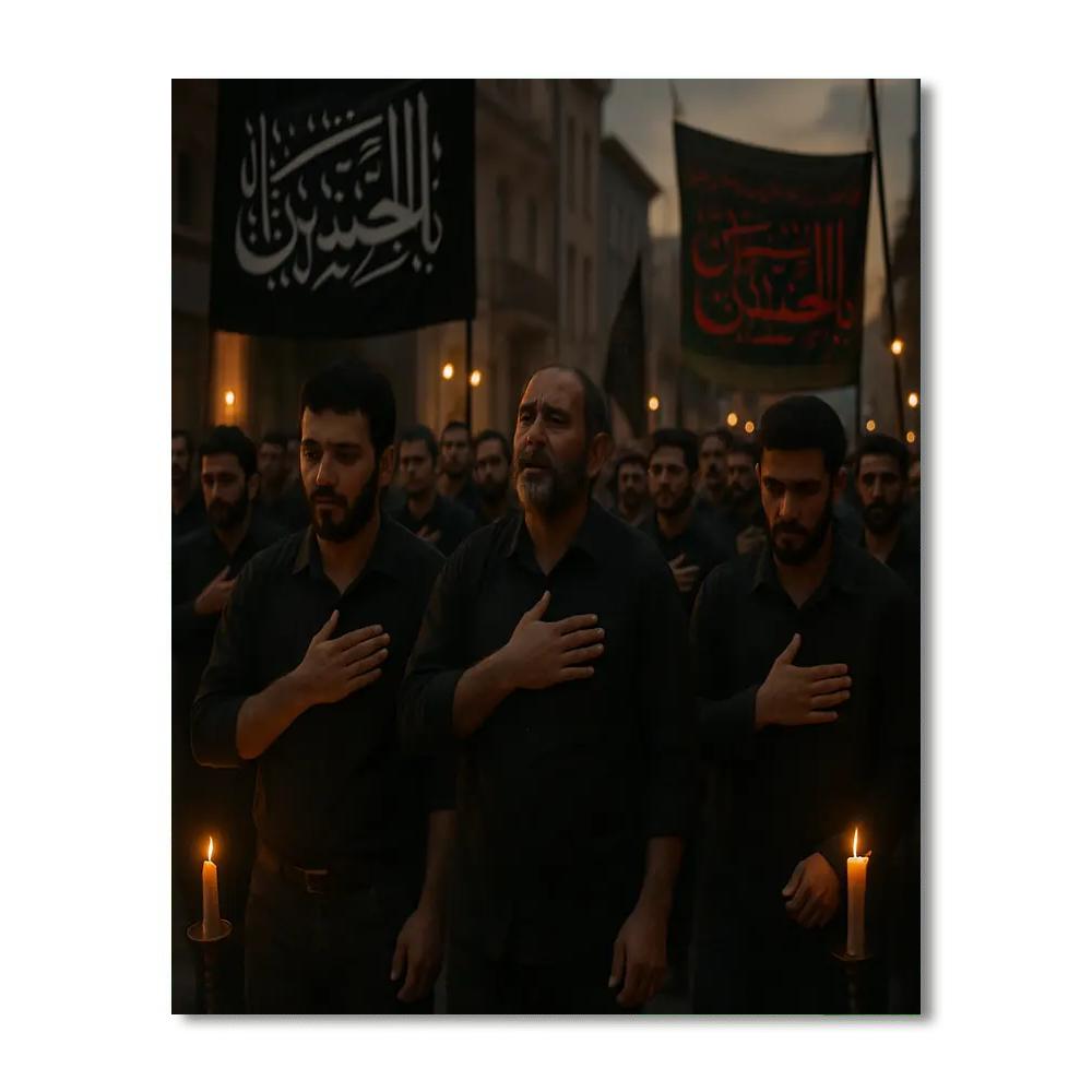 Ashura Mourning Procession Karbala paint by number