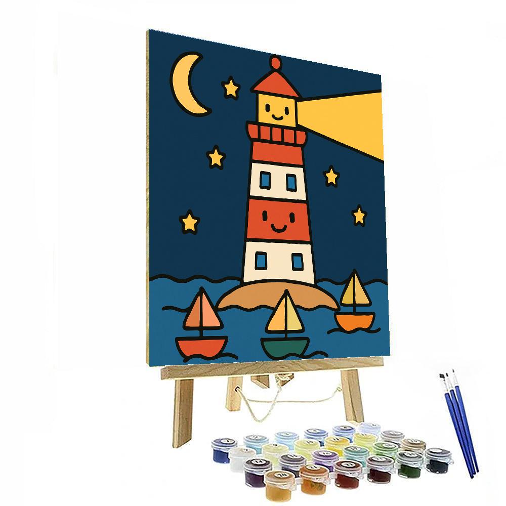 Little Lantern Lighthouse Number painting