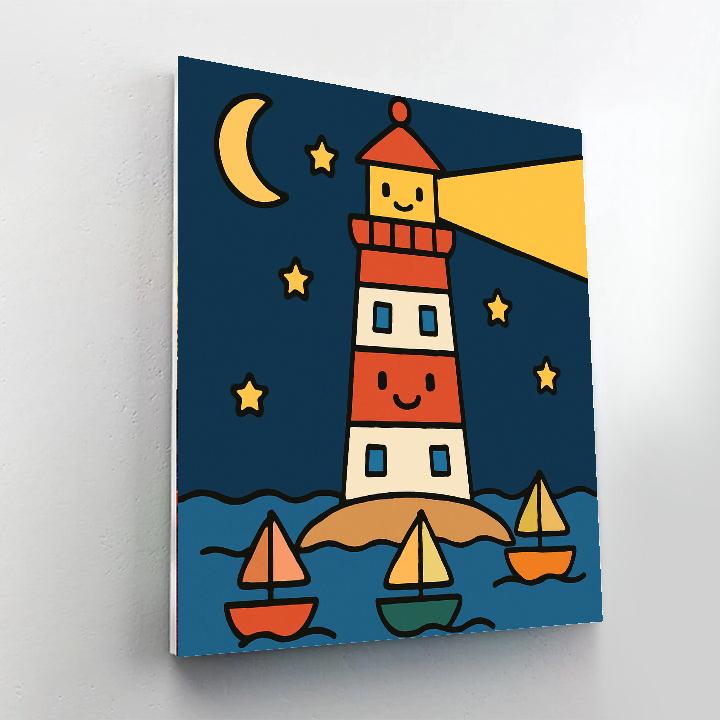 Little Lantern Lighthouse Number painting