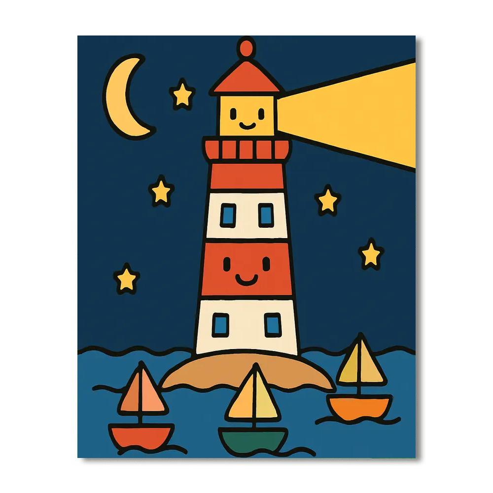Little Lantern Lighthouse Number painting