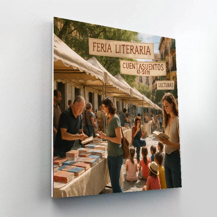 Semana Negra Book Fair Outdoor Plaza paint by numbers