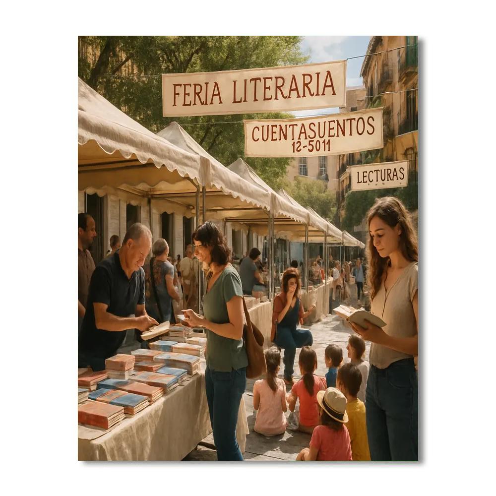 Semana Negra Book Fair Outdoor Plaza paint by numbers