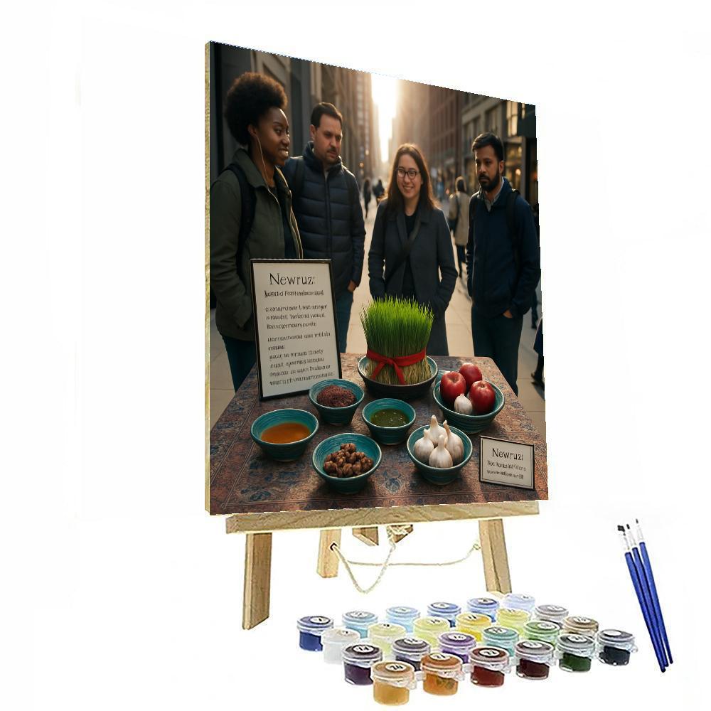 Nowruz City Street Haft Seen Pop Up Paint by numbers kits