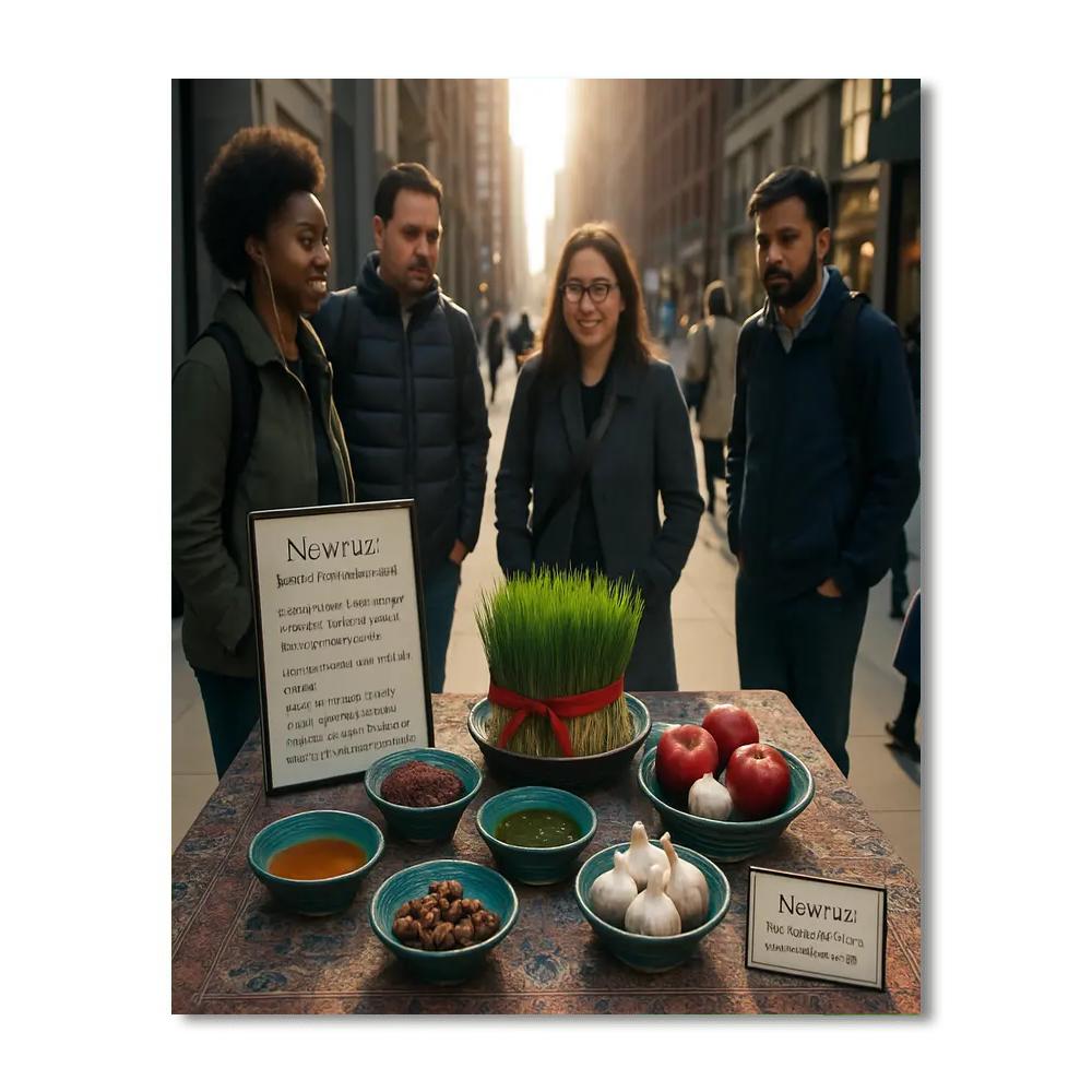 Nowruz City Street Haft Seen Pop Up Paint by numbers kits
