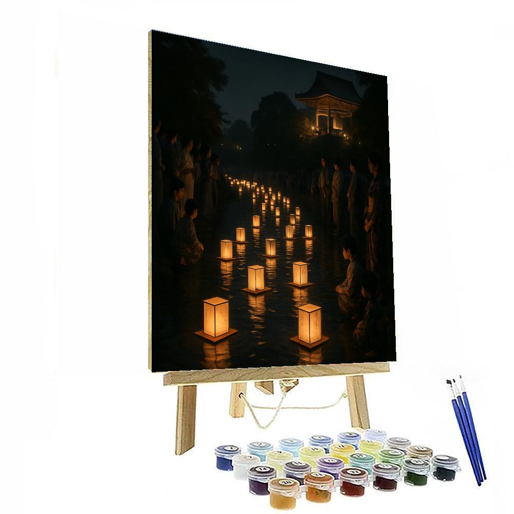 Obon Lantern Floating Japan Paint by numbers kits