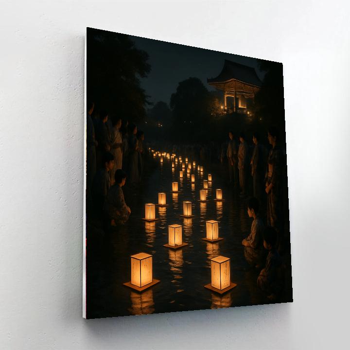 Obon Lantern Floating Japan Paint by numbers kits