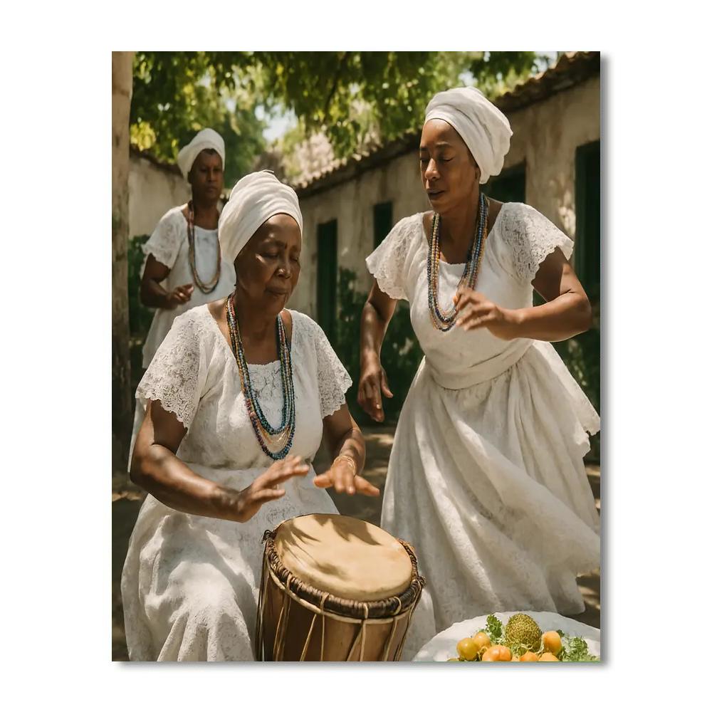 Candomble Ritual Salvador De Bahia painting number kit