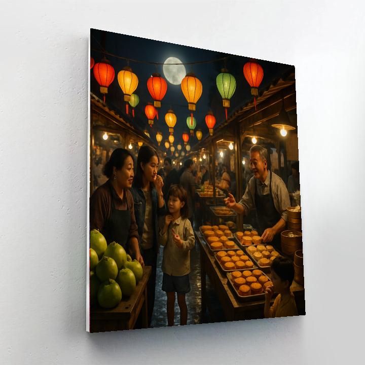 Harvest Moon Mid Autumn Market Taiwan Number painting