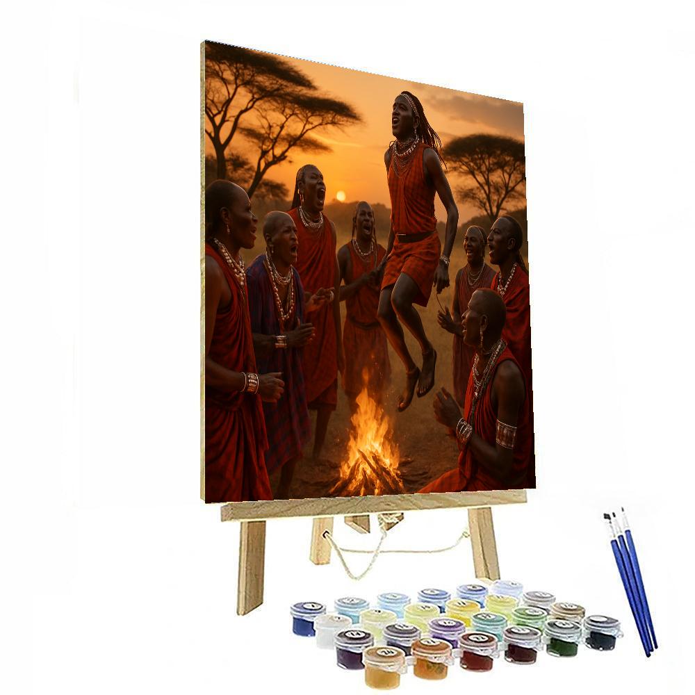 Rites Of Passage Maasai Eunoto Ceremony DIY paint by numbers