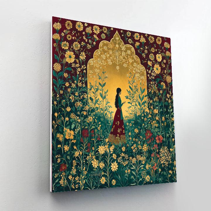 Klimt Inspired Golden Garden Numbered painting kits