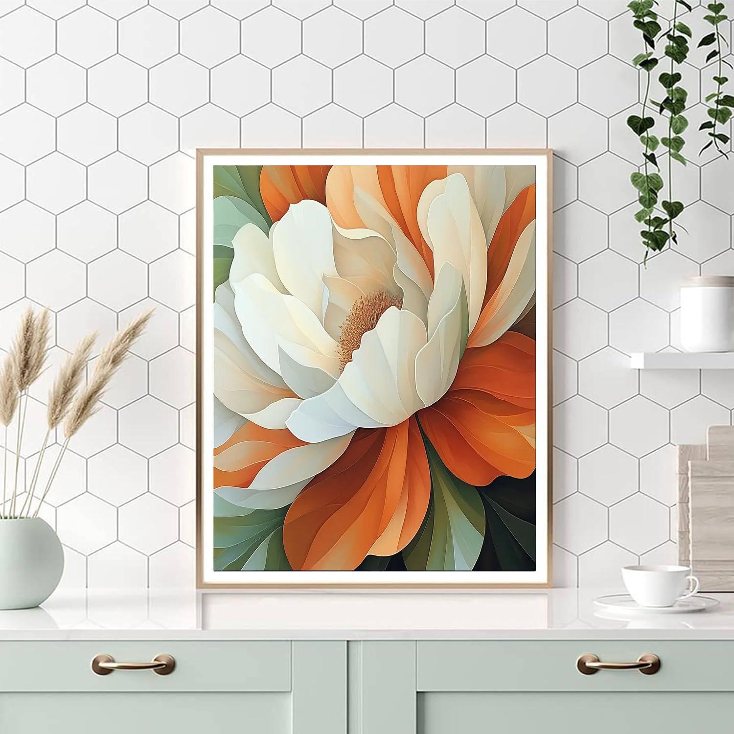 Georgia OKeeffe Inspired Desert Flowers Numbered painting kits