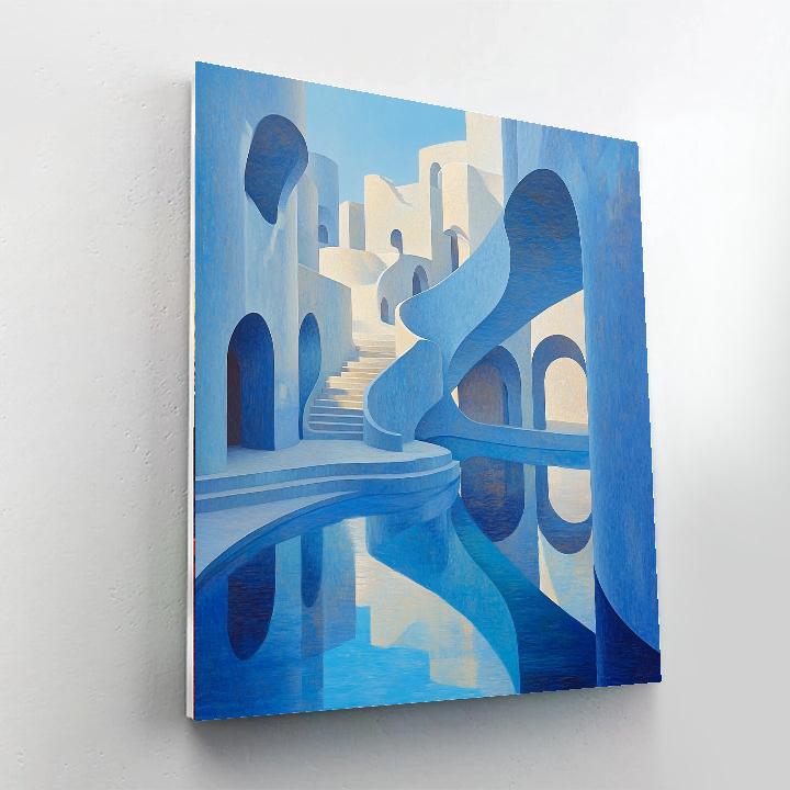 Salvador Dali Inspired Clockwork City Paint by numbers art