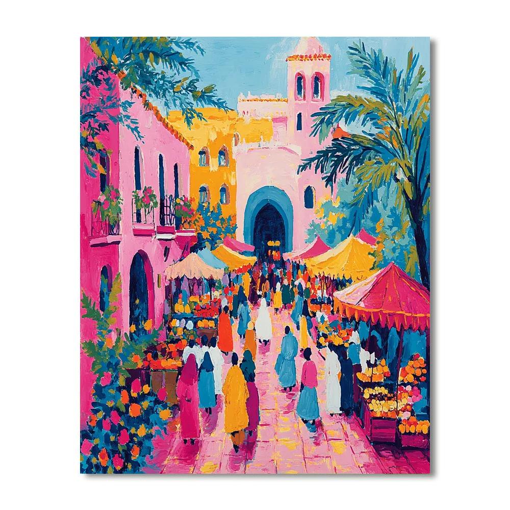 Henri Matisse Inspired Colorful Market Numbered painting kits