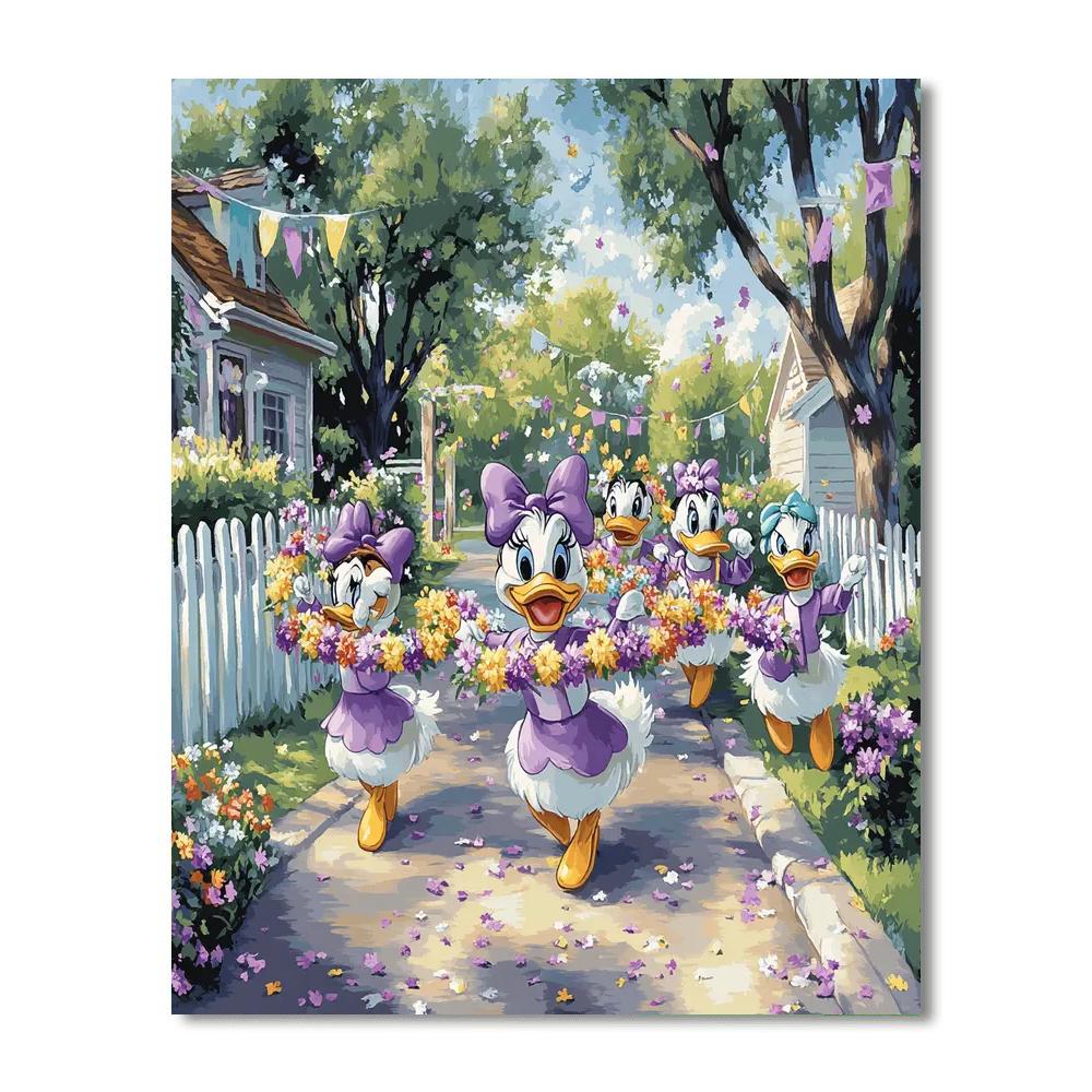 Daisy Duck Flower Parade painting number kit