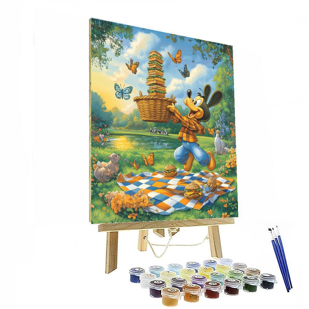 Goofy Picnic Surprise Paint by numbers art