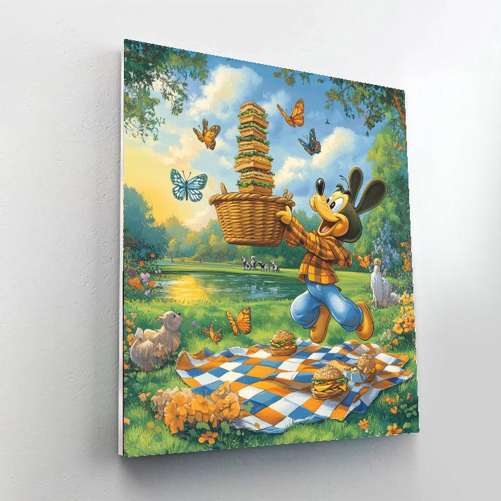 Goofy Picnic Surprise Paint by numbers art