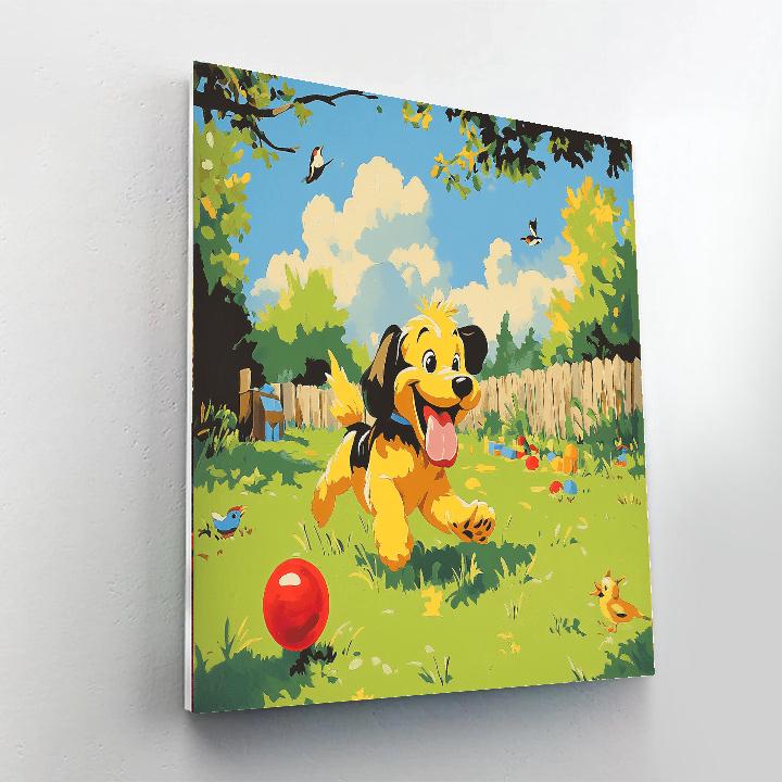 Pluto Fetch Adventure Paint by numbers art