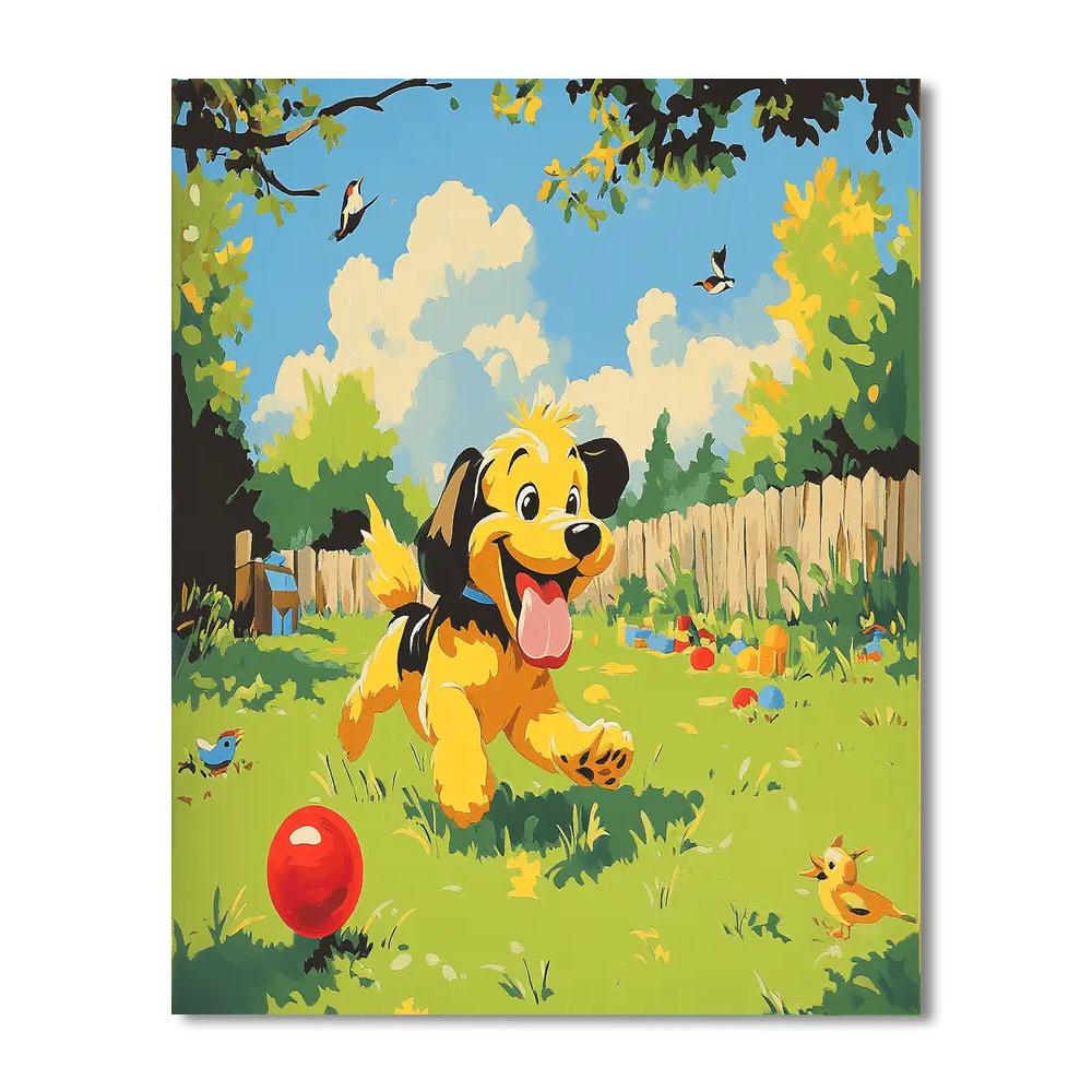Pluto Fetch Adventure Paint by numbers art