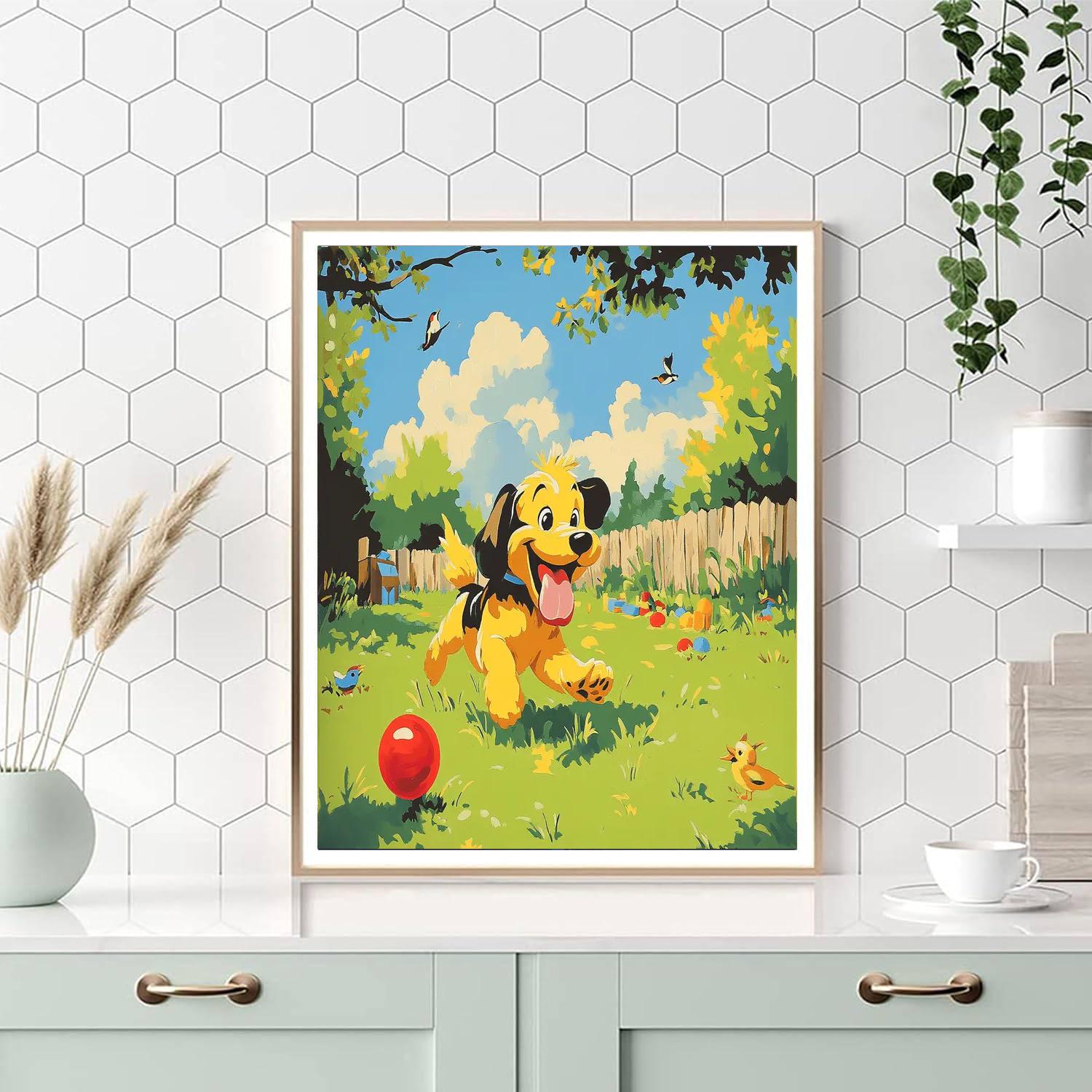 Pluto Fetch Adventure Paint by numbers art