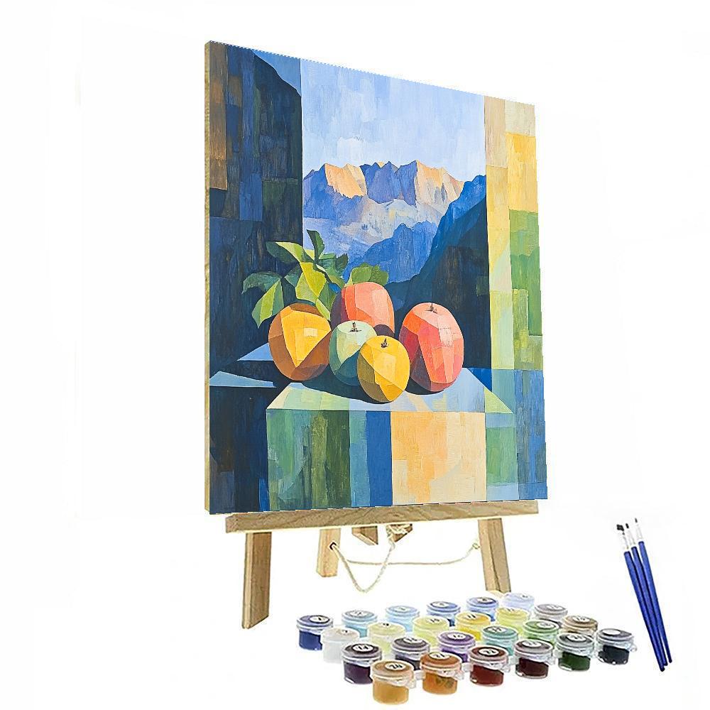Cezanne Inspired Mountain Still Life Painting by numbers kit
