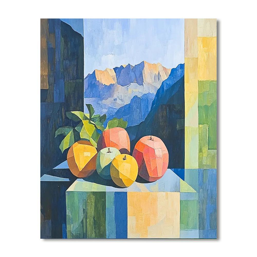 Cezanne Inspired Mountain Still Life Painting by numbers kit