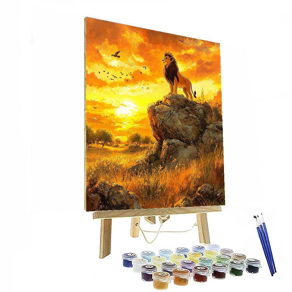 Simba Pride Rock Sunrise paint by numbers